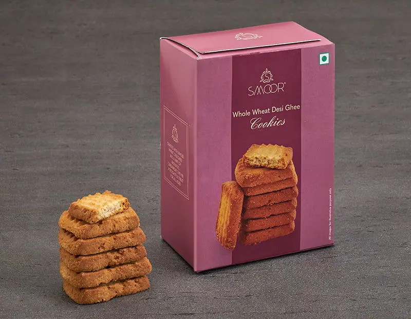 d5a1eae3f21055e1d9c10b94d78bdedb.webp Smoor Chocolates - COOKIES - WHOLE WHEAT GHEE COOKIES - MRP 175 - Image 1