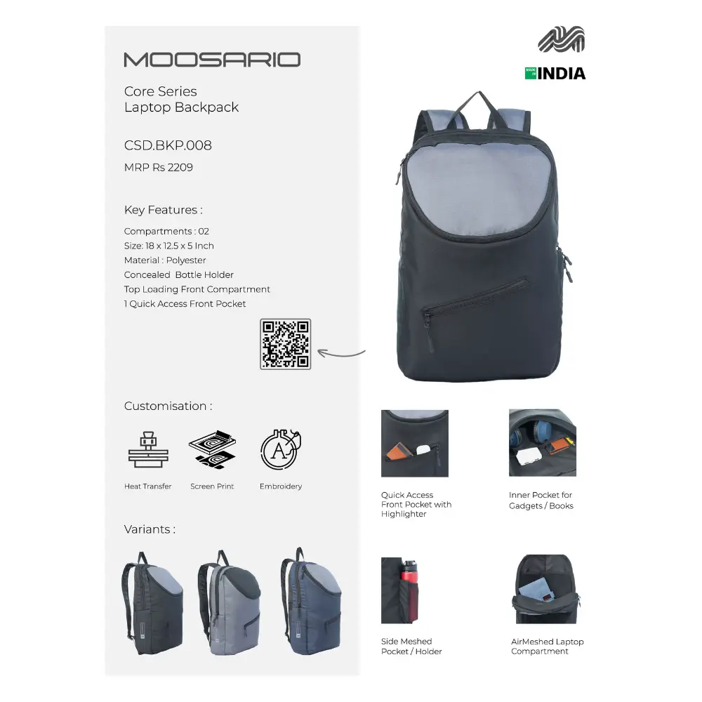 d745812a717bb00e452cd54148e7121b.webp MOOSARIO Core Series Laptop Backpack - Image 1