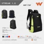 Wildcraft Streak 1.0 Backpack- 12154 MRP 1749