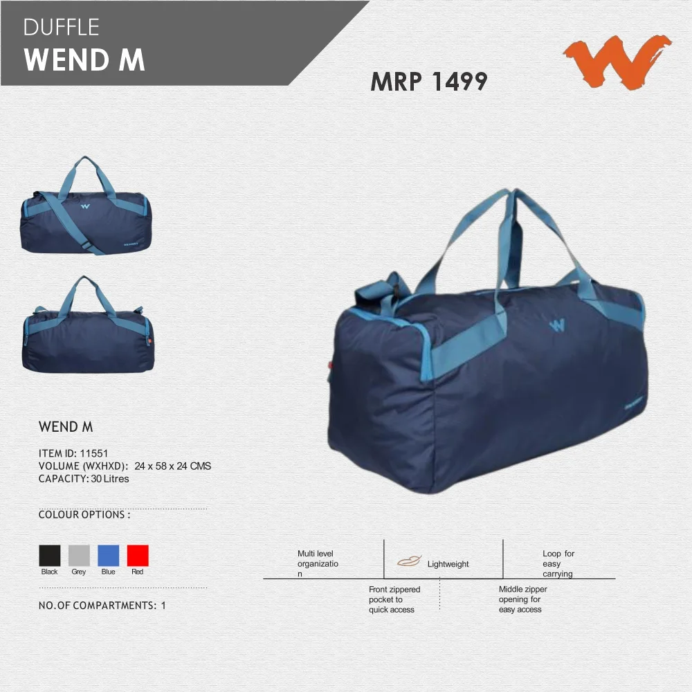 dbdeb8db1ae81d062dfdff49db53a0b4.webp Wildcraft Wend M Duffle Bag- 11551 MRP 1499 - Image 1