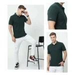 Vanheusen Polo T-shirt - Bottle Green-MRP-1499