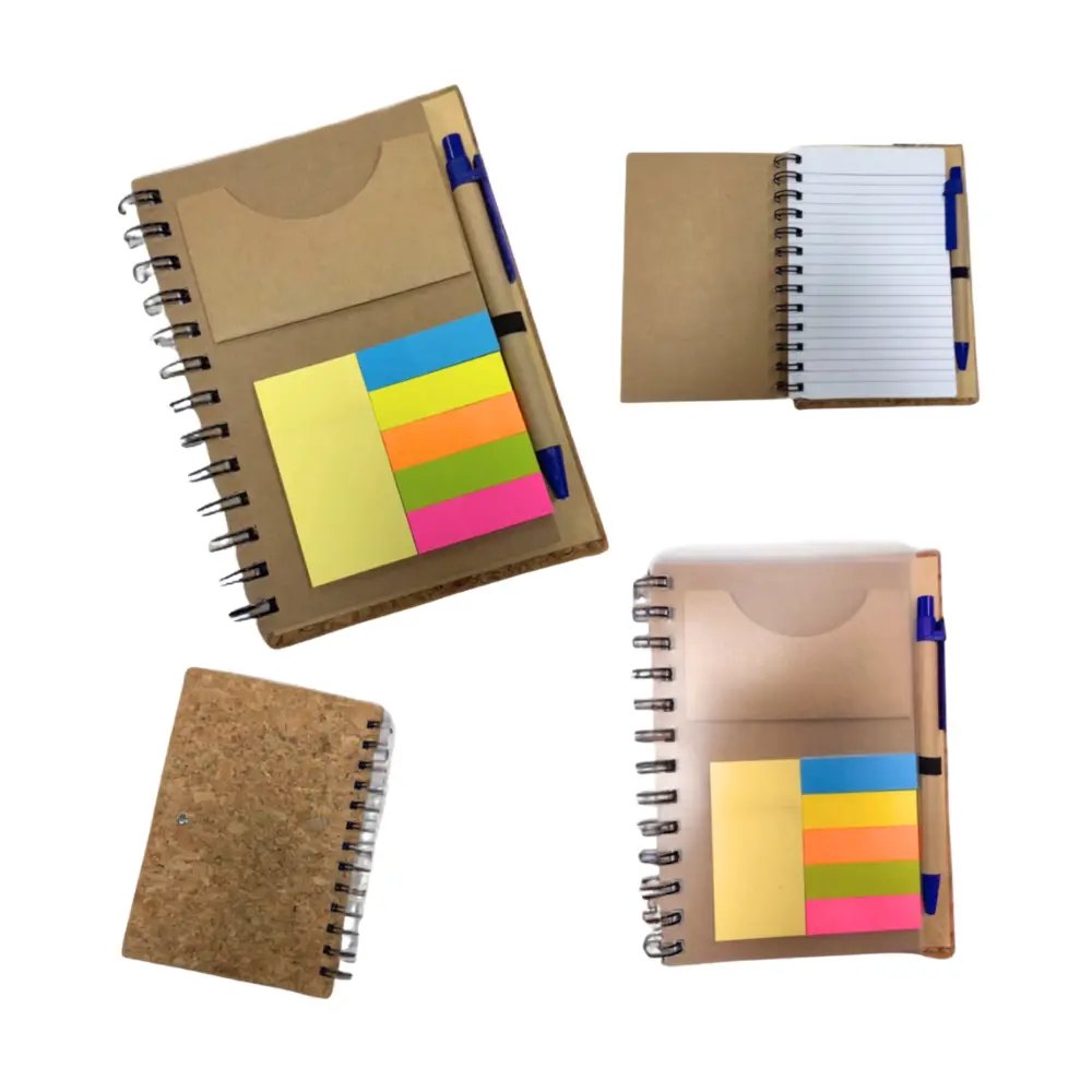 e16395e8ac57aaf2754f4000e08f2fb3.webp Cork Notepad Sticky Notes Memo pad with Pen - M074 - Image 1