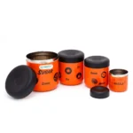 Coconut - Steel Jumbo Colour TCSM Masala Containers - Set of 4