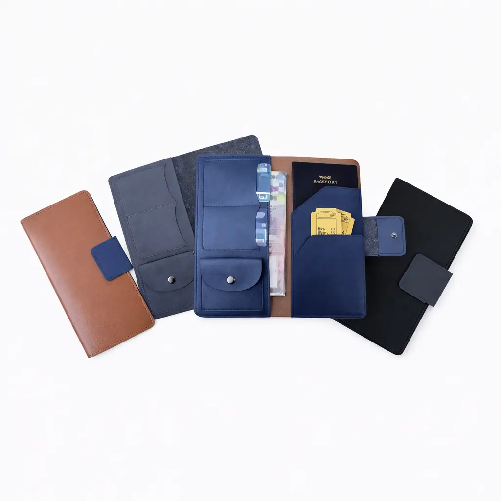 e9ea729032635f63cfbf7b13369d1040.webp Premium PU Leather Passport Holder - Image 1