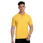 Caslay - Sustainable Polo T-shirt - Mustard-MRP-1899