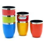 Coconut - A24 Lotus Multicolor Steel Glass- set of 6