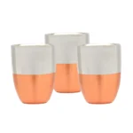 Coconut - Steel Copper Finish Water Glass - Set of 3