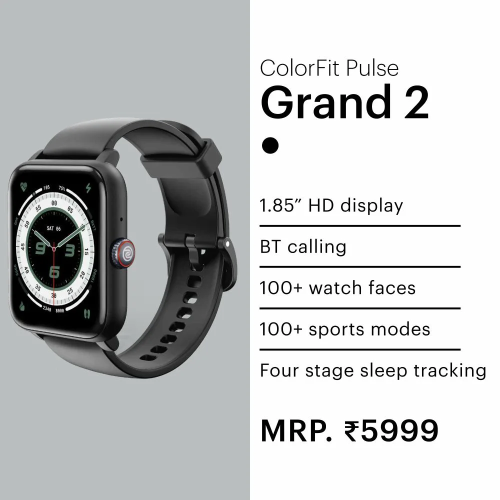 f60b758d27bada989812f4645dfb3856.webp Noise - ColorFit Pulse Grand 2 Smartwatch - MRP 5999 - Image 1