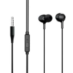 Ambrane Stringz 11 Wired Earphones with High Bass, In-Line Mic and Multifunction Controller Button (Black)