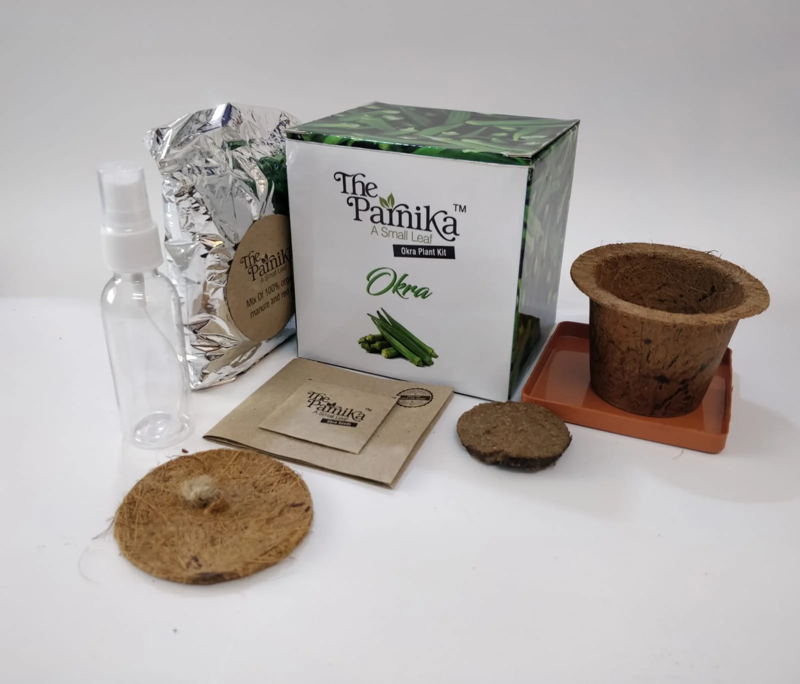 f999737cff35985a99336d8140084254.webp The Parnika DIY Plantation Kit - Okra - Image 1